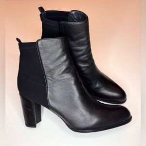 Stuart Weitzman Women’s Harper 80 Black Leather Booties Size- 10